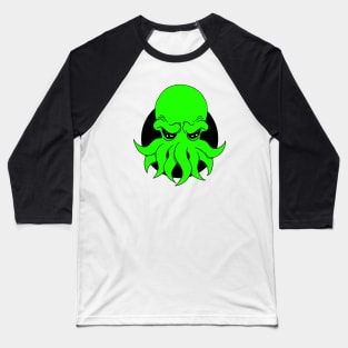 Cthulhu cute creepy cartoon cryptid Lovecraft green Baseball T-Shirt